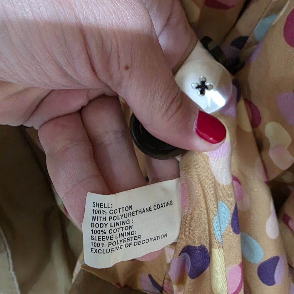 GAP Tan Trench Coat – Women’s Size L Classic Double Breasted Belted Jacket - Picture 8 of 12